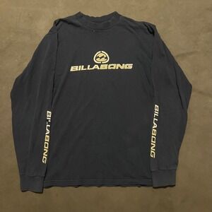 Vintage Billabong Long Sleeve T Shirt Mens Small‎ Logo Graphic Y2K Surf Spellout